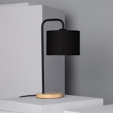 Lampe à Poser Bois et Tissu Diyara