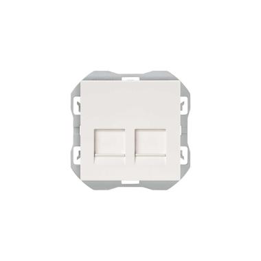 Aansluitdoosafdekking RJ45- met dubbele connector SIMON 270  20000188