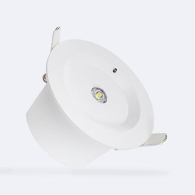 Non Permanent LED Emergency Recessed Light with Ø95 mm Cut Out 120lm