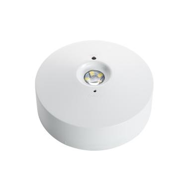 Luce Emergenza LED Superficie 120lm Permanente/Non Permanente Circolare