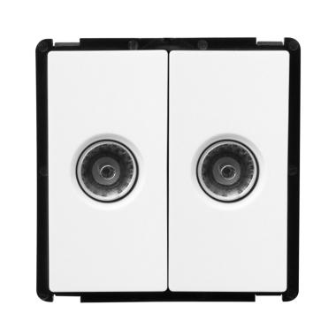 Double Modern TV Socket