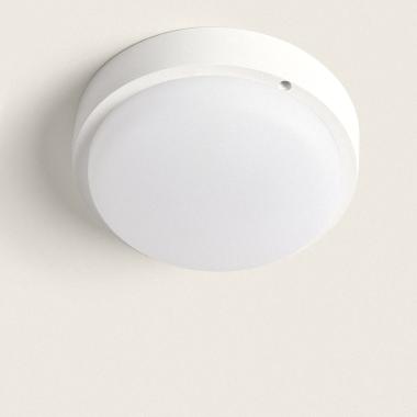 White Round 25W Hublot Outdoor LED Surface Panel with motion Detector IP65 Ø175 mm