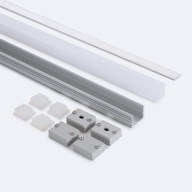 Product van Profiel Aluminium  Waterdicht IP65 Opbouw 2m voor LED Strip tot 10 mm