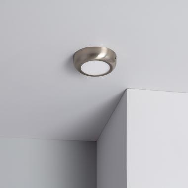 LED-Deckenleuchte 6W Rund Metall Ø120mm Design Silver