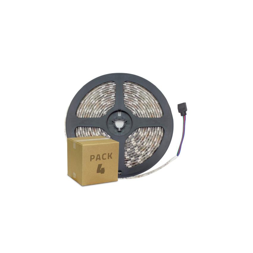Product of PACK of 5m RGB LED Strips 12V DC, SMD5050, 60LED/m, IP65 (4 Units)