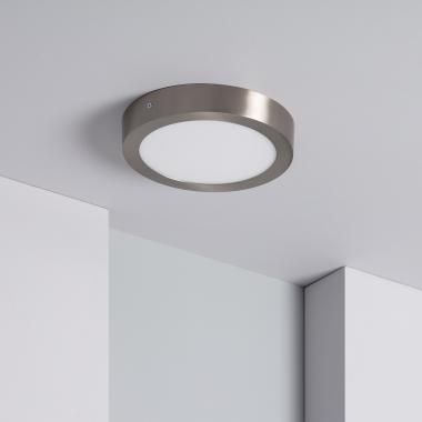 Přisazené Stropní Čtvercové 18W LED Svítidlo 225x225 mm Kovový Silver