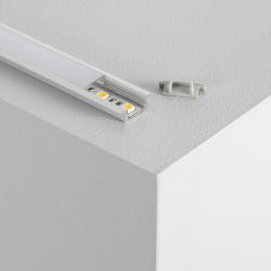 Product Profilo in Alluminio da Incasso con Copertura Continua per Strisce LED fino a 12 mm