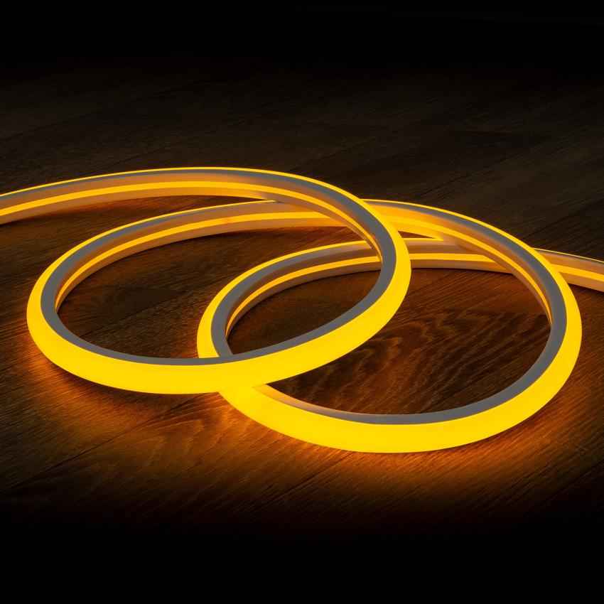 Produkt od Neon LED Pásek 7.5 W/m Stmívatelné 220V AC 120 LED/m Půlkruhové 180º Žlutá IP67 Střih každých 100 cm 