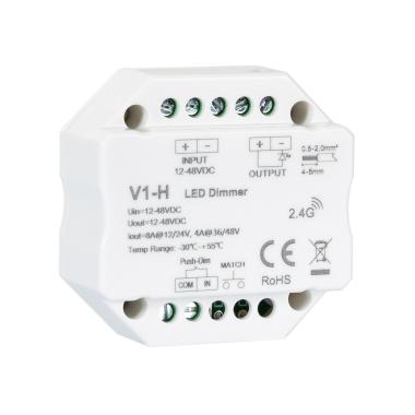 RF Dimmer 12/48V LED Dimmer for Single-Colour LED Strip  Compatible with Push Button Switch