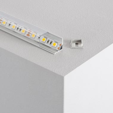 Profilé Aluminium Triangulaire d'Angle 2m pour Ruban LED jusqu'à 10mm