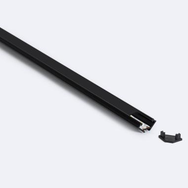 2m Black Aluminium Corner Profile for LED Strips up to 12 mm