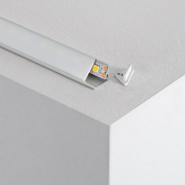 Aluminium Hoekprofiel 1m voor LED Strips tot 8 mm