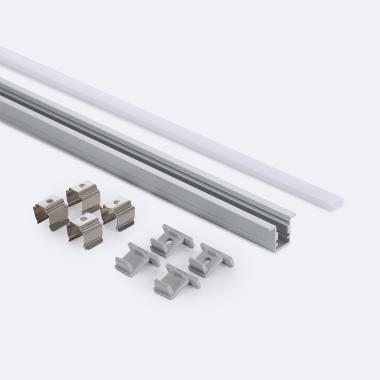 Product van Inbouw Profiel Aluminium 2M met doorlopende Cover voor LED Strips tot 6mm