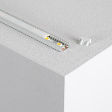 Product Opbouw Profiel Aluminium 1m met Doorschijnende cover voor LED Strips tot 10 mm