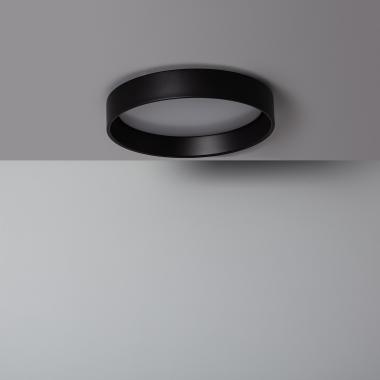 Plafonnier LED 20W Rond Ø450 mm Métal CCT Sélectionnable Noir Design