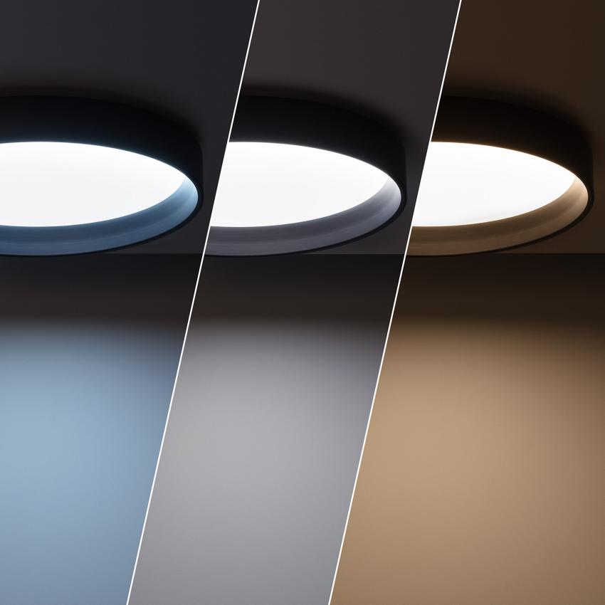 Produkt od Přisazené Stropní Kruhové 30W LED Svítidlo CCT dle Výběru Kovové Ø550 mm Design v Černé
