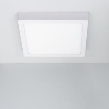 LED-Deckenleuchte 18W Eckig Aluminium 210x210mm Slim CCT Wählbar Galán SwitchDimm