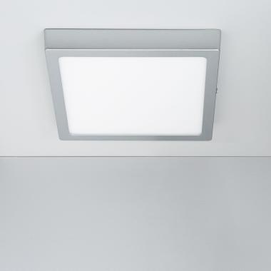 LED-Deckenleuchte 18W Eckig Aluminium 210x210mm Slim CCT Wählbar Galán