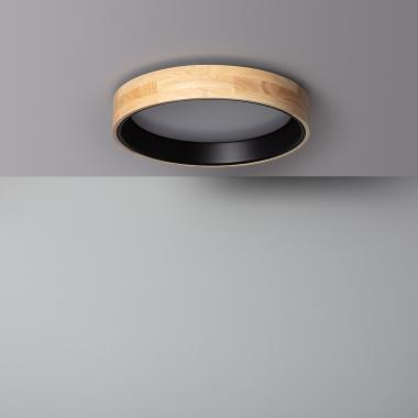 Přisazené Stropní Kruhové 20W LED Svítidlo Ø470 mm CCT dle Výběru Dřevěné Dari