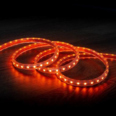 Product van LED Strip 220V AC 60LED/m Oranje IP65 op Maat In te korten om de 100cm 14 mm Breed