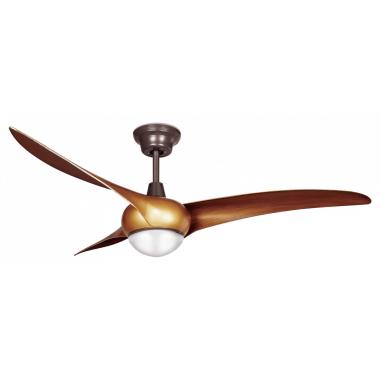 Helix Wooden Silent Ceiling Fan with DC Motor LEDS-C4 VE-0002-MAD 132cm