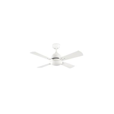 Borneo Nickel Reversible Blade Ceiling Fan with AC Motor in White LEDS-C4 VE-0006-BLA