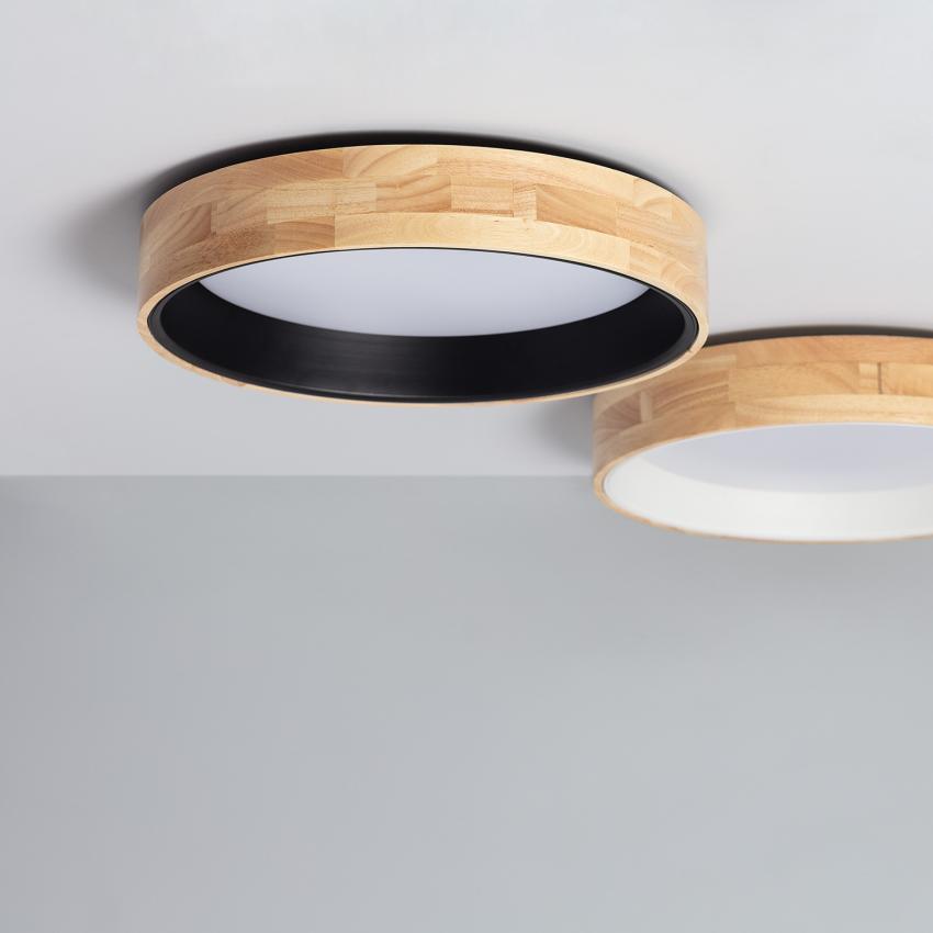 Produkt od Přisazené Stropní Kruhové 20W LED Svítidlo Ø470 mm CCT dle Výběru Dřevěné Dari