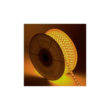 LED Strip oranje Dimbaar  50m 220V AC  60 LED/m In te korten om de 100cm Breedte 14mm