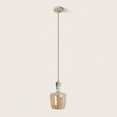 Lampholder with Green Textile Cable for Pendant Lamp