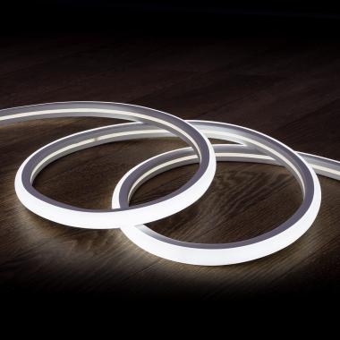 220V AC Dimmable 7.5 W/m Semicircular Neon LED Strip 120 LED/m in Cool White 6000K - 6500K IP67 Custom Cut every 100cm