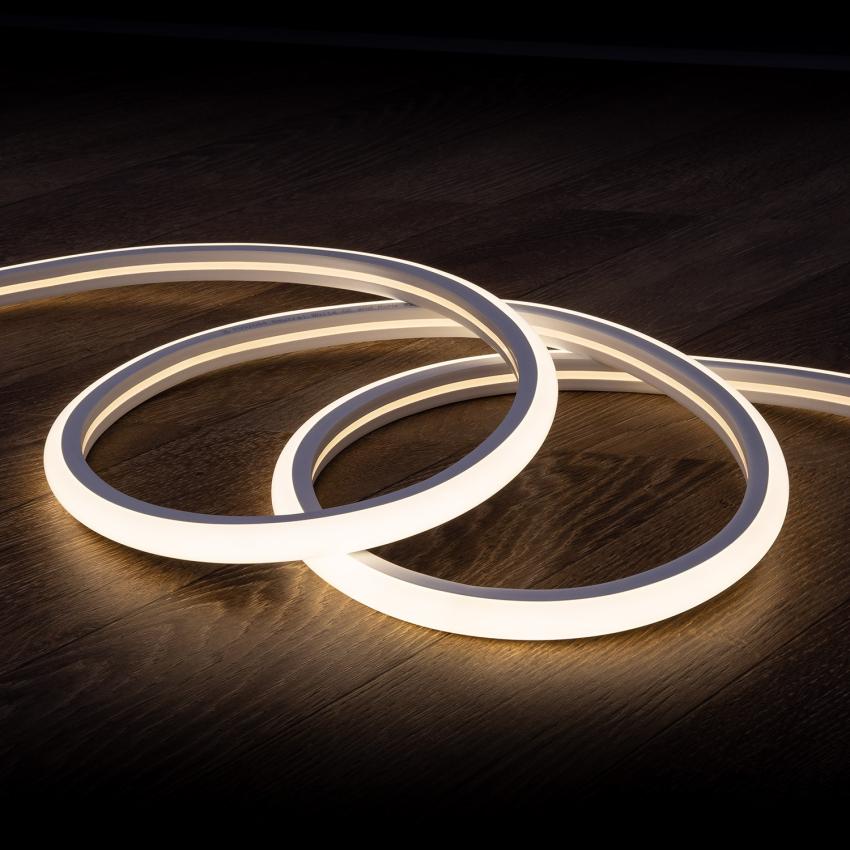 Product of 220V AC Dimmable 7.5 W/m Semicircular Neon LED Strip 120 LED/m in Cool White 4000K IP67 Custom Cut every 100cm