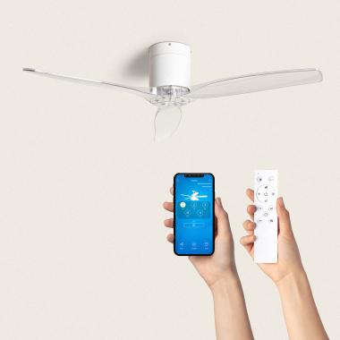 Angistri Silent Ceiling Fan with DC Motor in White 132cm