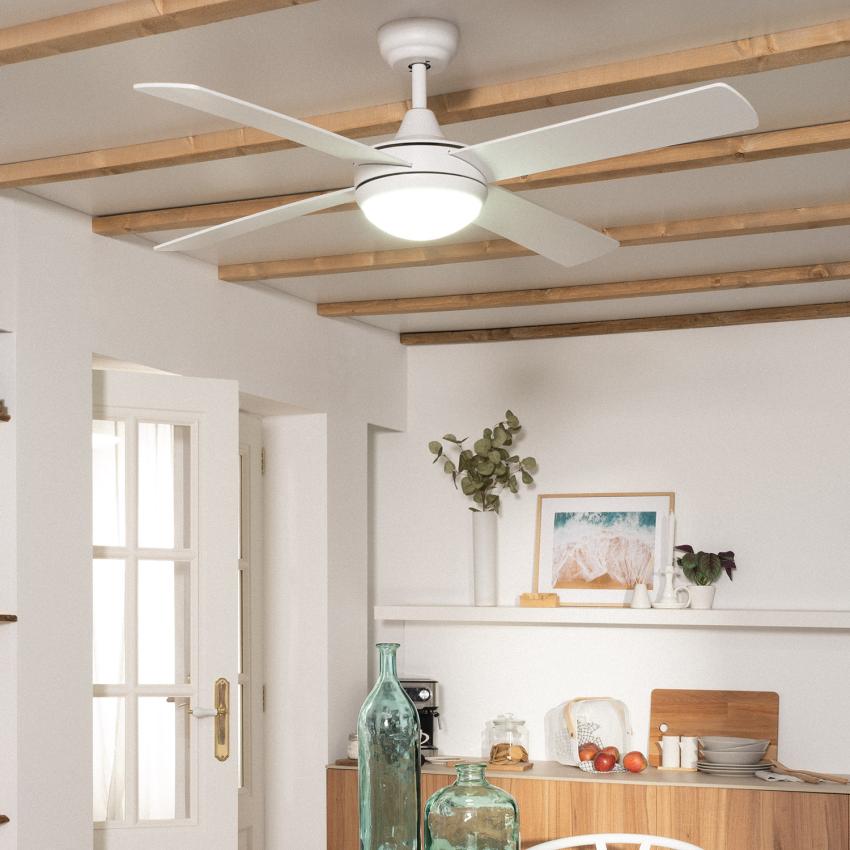 Product of Navy WiFi Silent Ceiling Fan with DC Motor in White 132cm 