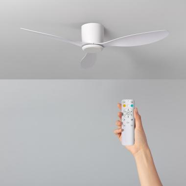 Weimar Silent Ceiling Fan with DC Motor for Outdoors in White 132cm