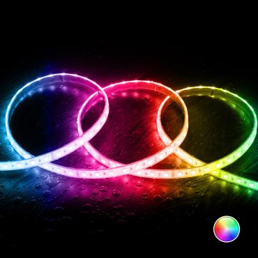 Product 24V DC RGB SMD Silicone FLEX LED Strip 60LED/m 12mm Wide Cut at Every 10cm IP68