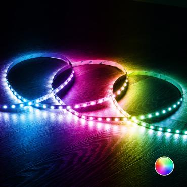 Product 5m 12V DC SMD5050 RGB LED Strip 60LED/m 10mm Wide Cut at Every 5cm IP20