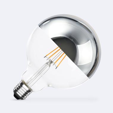8W E27 G125 Chrome Reflect Filament LED Bulb 800lm