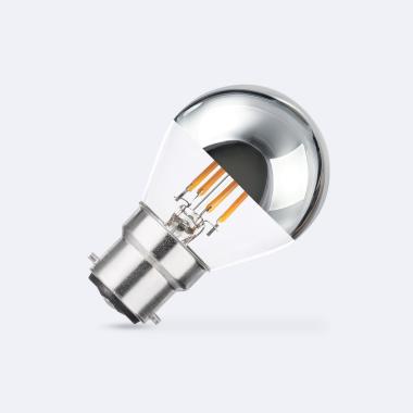 LED Filamentní Žárovka B22 4W 400 lm G45 Chrome Reflect