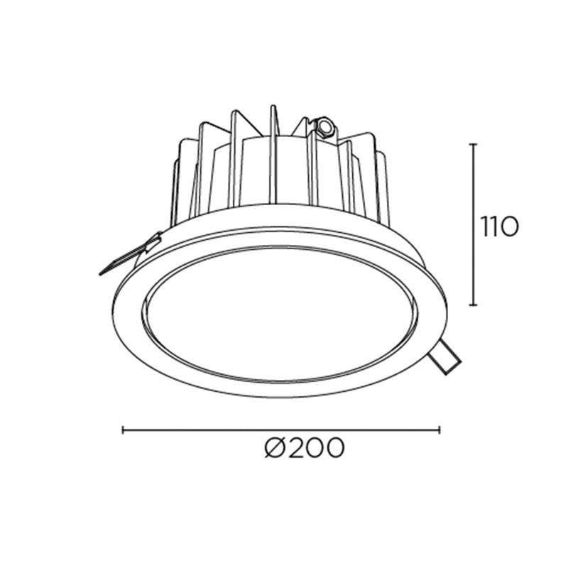 Produkt von LED-Downlight 18W Dako Verstellbar IP65 LEDS-C4 15-E105-05-CL