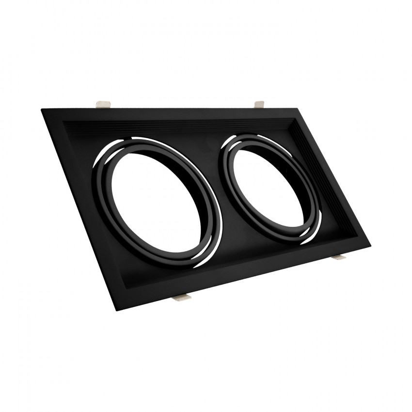 Kippbarer Ring Downlight Quadratisch für drei LED Lampen AR111