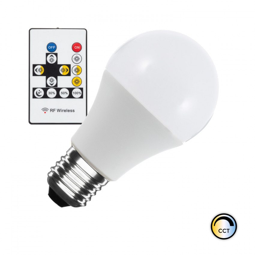 LED-Glühbirne CCT Schwenkbar E27 Dimmbar A60 9W