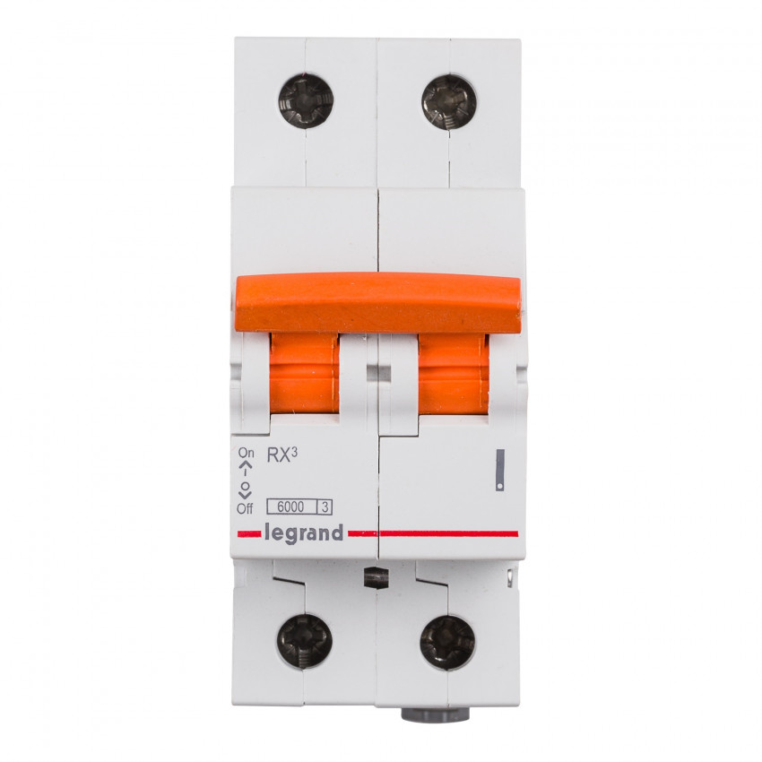 Sicherungsschalter Automatisch Magnetothermisch RX3 für Haushalte 2P 6kA 10-40 A LEGRAND 419934