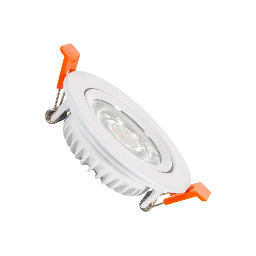 LED-Downlight Strahler 5W COB Superslim Ausrichtbar Rund Weiss Schnitt Ø75 mm CRI90 Expert Color No Flicker