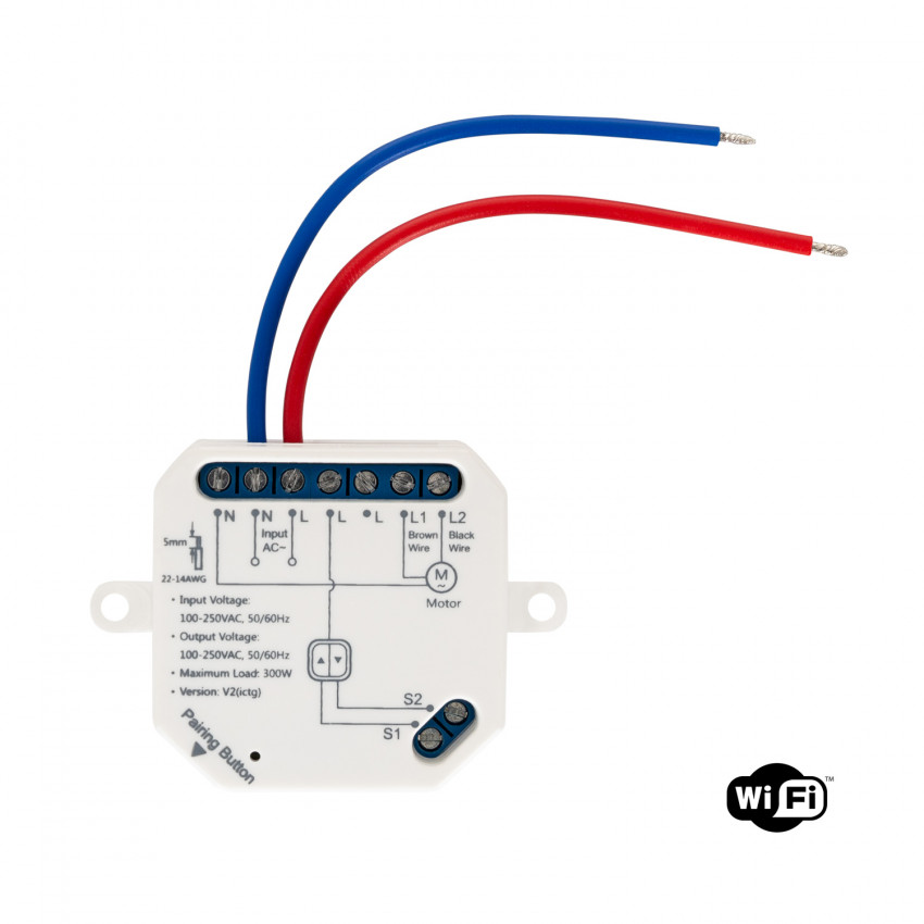 WiFi Smart Schalter für elektrische Jalousien und Vorhänge Ledkia