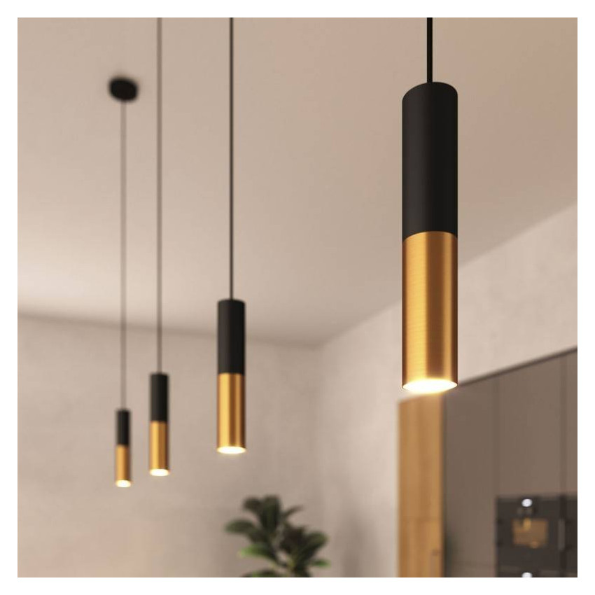 Lámpara Colgante Creatives-Cables Modelo PSMV_ Pantalla Doble Tub-E14