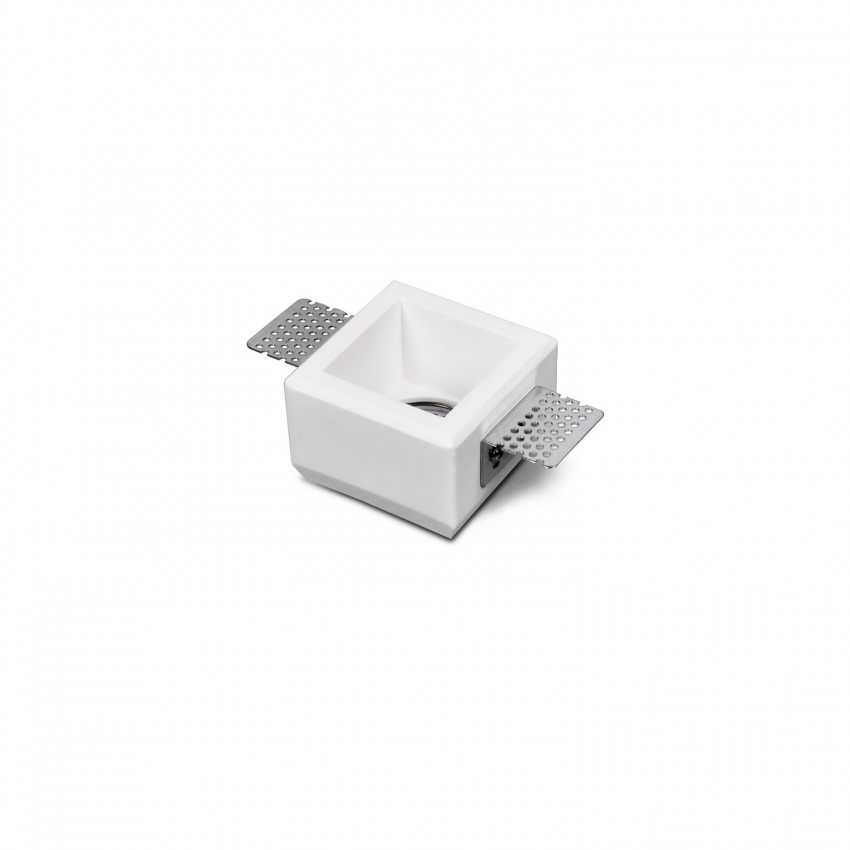 LED-Downlightring für Gips/Gipsplatten Integration Eckig für Glühbirne GU10 / GU5.3 Schnitt 83x83 mm UGR17