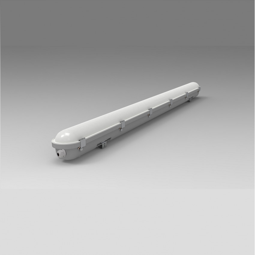 LED-Feuchtraum Wannenleuchte 120 cm 36W Aluminium Dimmbar DALI IP65