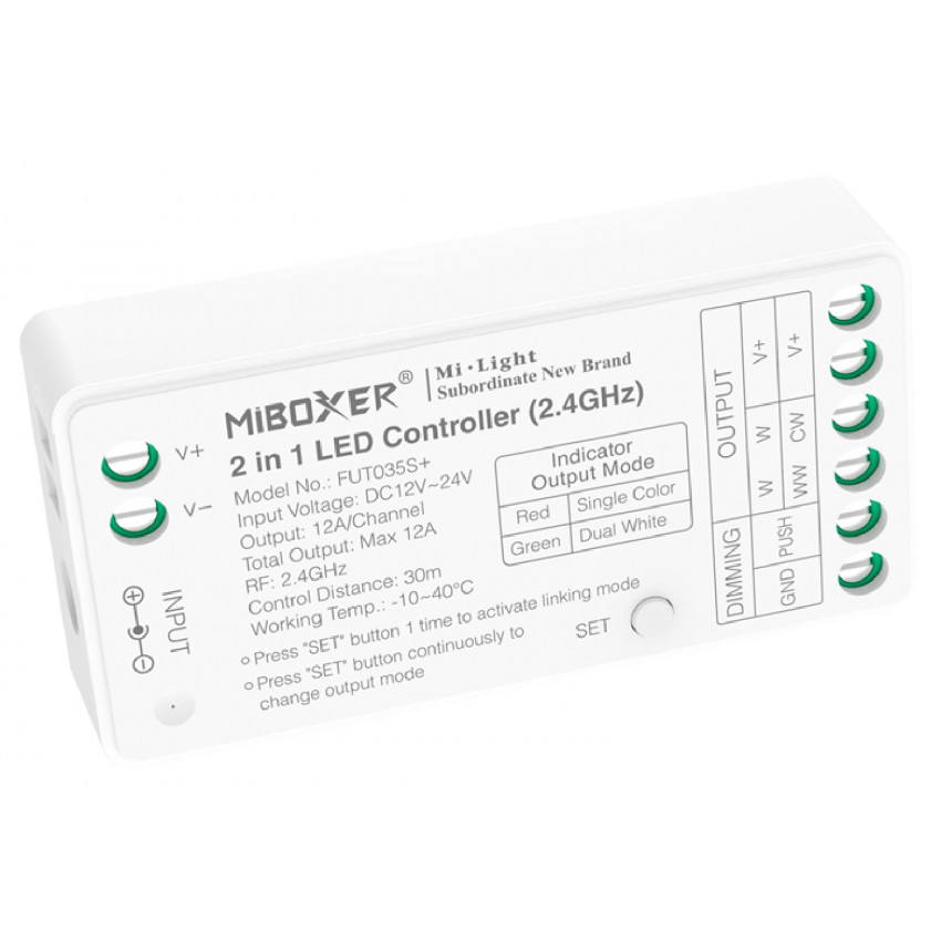 Controller Dimmer CCT 12/24V DC MiBoxer FUT035S+