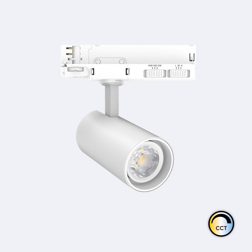 LED-Strahler für 3-Phasenstromschiene 20W Fasano CCT No Flicker Dimmbar Weiss