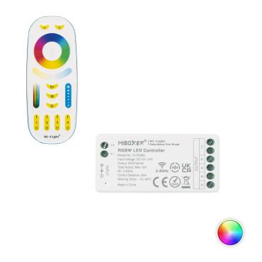 Controller Dimmer RGBW 12/24V DC + Fernbedienung RF 4 Zonen Mi Boxer -